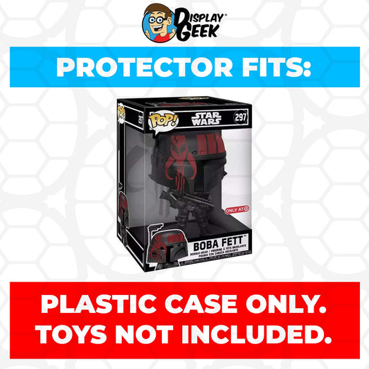 Pop Protector for 10 inch Boba Fett Futura Black #297 Jumbo Funko Pop - PPG Pop Protector Guide Search Created by Display Geek