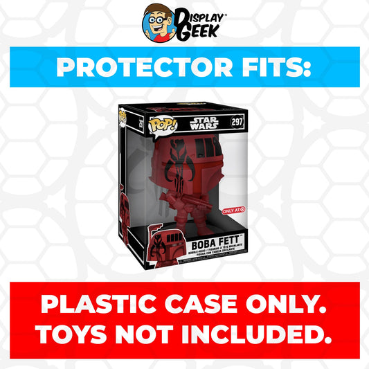 Pop Protector for 10 inch Boba Fett Futura Red #297 Jumbo Funko Pop - PPG Pop Protector Guide Search Created by Display Geek