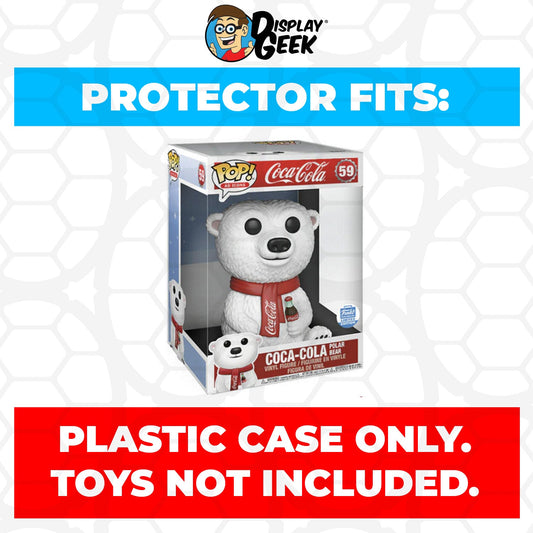 Pop Protector for 10 inch Coca-Cola Polar Bear #59 Jumbo Funko Pop - PPG Pop Protector Guide Search Created by Display Geek