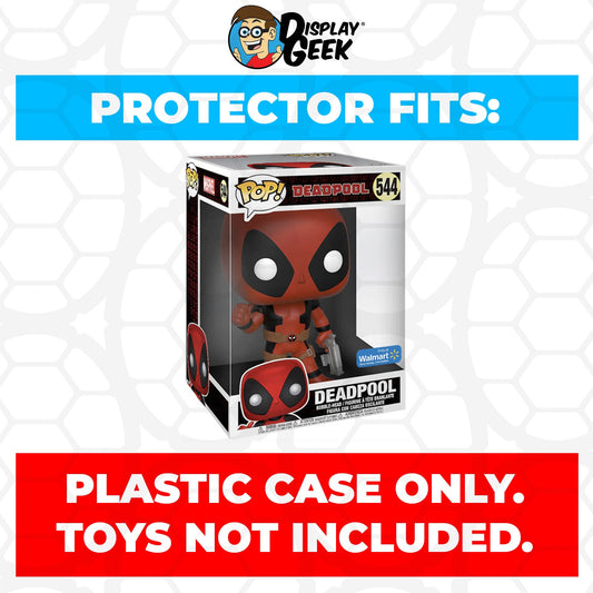 Pop Protector for 10 inch Deadpool Movie Red #544 Jumbo Funko Pop - PPG Pop Protector Guide Search Created by Display Geek