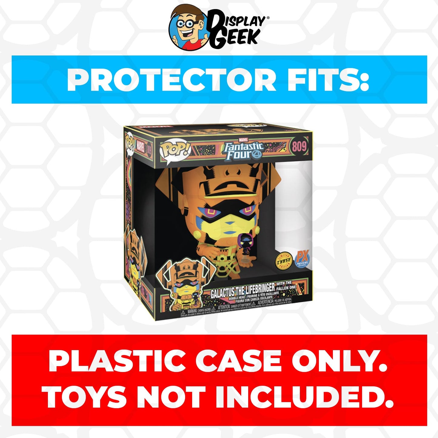 Pop Protector for 10 inch Galactus Blacklight Chase #809 Jumbo Funko Pop - PPG Pop Protector Guide Search Created by Display Geek