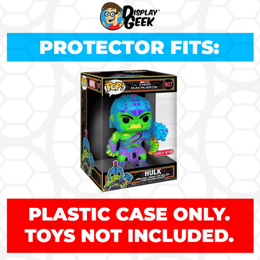 Pop Protector for 10 inch Hulk Ragnarok Blacklight #907 Jumbo Funko Pop - PPG Pop Protector Guide Search Created by Display Geek