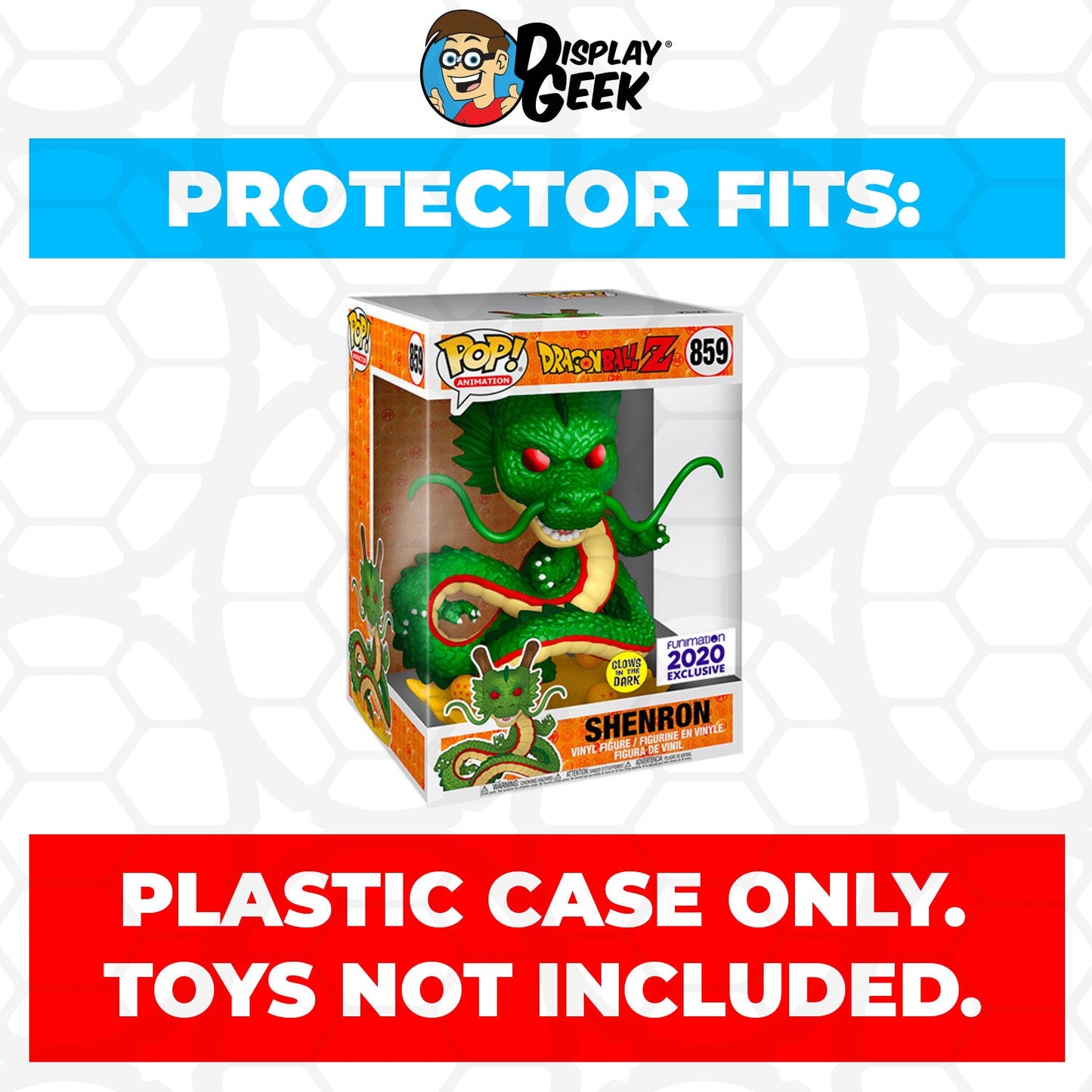 Pop Protector for 10 inch Shenron Glow in the Dark Metallic #859 Jumbo Funko Pop - PPG Pop Protector Guide Search Created by Display Geek