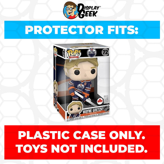 Pop Protector for 10 inch Wayne Gretzky #72 Jumbo Funko Pop - PPG Pop Protector Guide Search Created by Display Geek