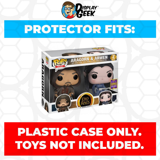 Pop Protector for 2 Pack Aragorn & Arwen SDCC Funko Pop - PPG Pop Protector Guide Search Created by Display Geek
