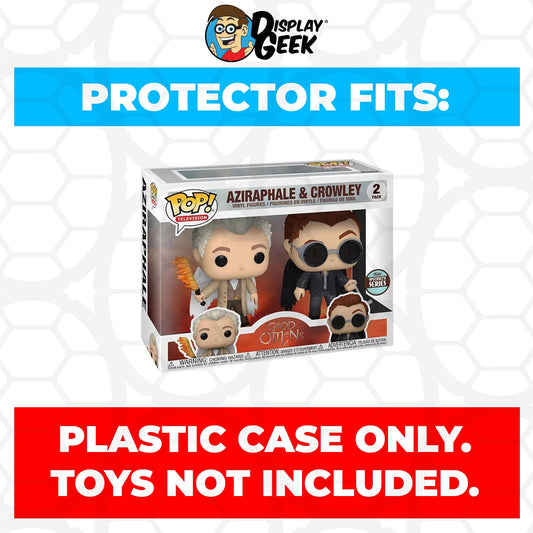 Pop Protector for 2 Pack Aziraphale & Crowley Funko Pop - PPG Pop Protector Guide Search Created by Display Geek
