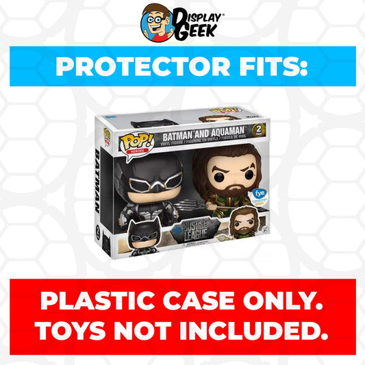 Pop Protector for 2 Pack Batman & Aquaman Funko Pop - PPG Pop Protector Guide Search Created by Display Geek