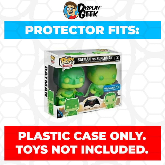 Pop Protector for 2 Pack Batman vs Superman Dawn of Justice Glow Funko Pop - PPG Pop Protector Guide Search Created by Display Geek