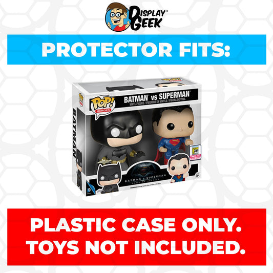 Pop Protector for 2 Pack Batman vs Superman Dawn of Justice SDCC Funko Pop - PPG Pop Protector Guide Search Created by Display Geek