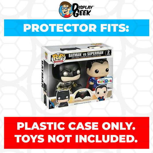 Pop Protector for 2 Pack Batman vs Superman Dawn of Justice Metallic Funko Pop - PPG Pop Protector Guide Search Created by Display Geek