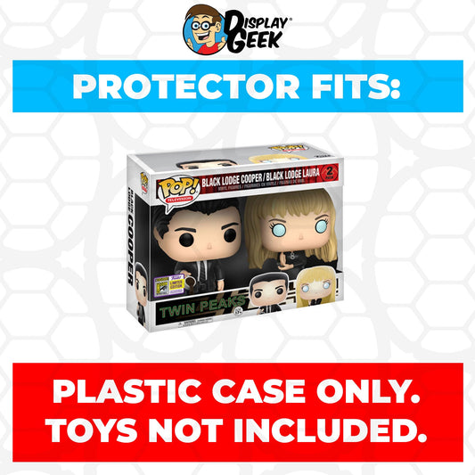 Pop Protector for 2 Pack Black Lodge Cooper & Laura SDCC Funko Pop - PPG Pop Protector Guide Search Created by Display Geek