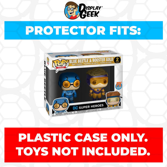 Pop Protector for 2 Pack Blue Beetle & Booster Gold Funko Pop - PPG Pop Protector Guide Search Created by Display Geek
