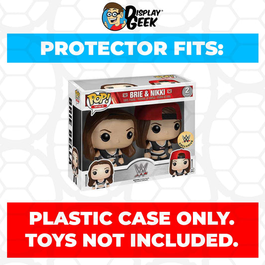 Pop Protector for 2 Pack Brie & Nikki Bella Twins Black Uniform Funko Pop - PPG Pop Protector Guide Search Created by Display Geek