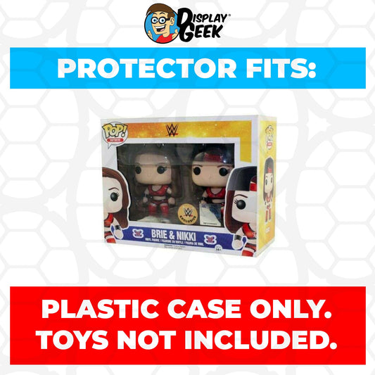 Pop Protector for 2 Pack Brie & Nikki Bella Twins Red Uniform Funko Pop - PPG Pop Protector Guide Search Created by Display Geek