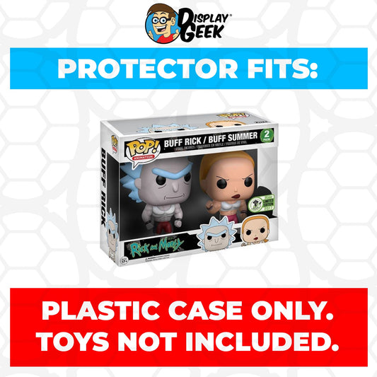 Pop Protector for 2 Pack Buff Rick & Buff Summer ECCC Funko Pop - PPG Pop Protector Guide Search Created by Display Geek