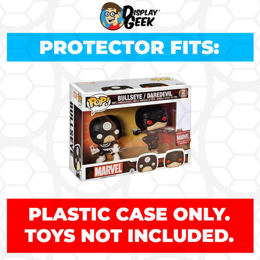 Pop Protector for 2 Pack Bullseye & Daredevil Funko Pop - PPG Pop Protector Guide Search Created by Display Geek