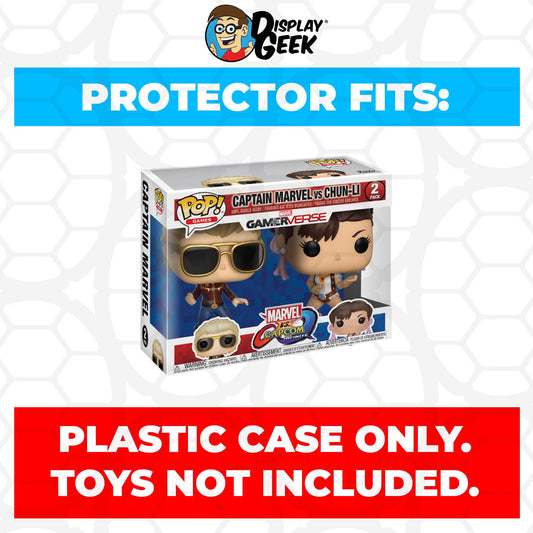 Pop Protector for 2 Pack Captain Marvel vs Chun-Li Funko Pop - PPG Pop Protector Guide Search Created by Display Geek