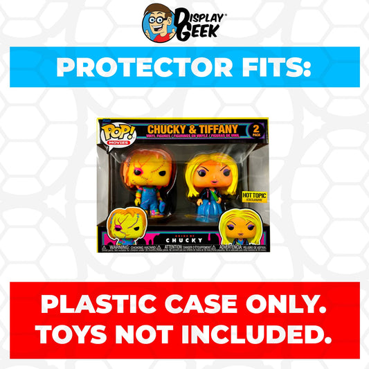 Pop Protector for 2 Pack Chucky & Tiffany Blacklight Funko Pop - PPG Pop Protector Guide Search Created by Display Geek