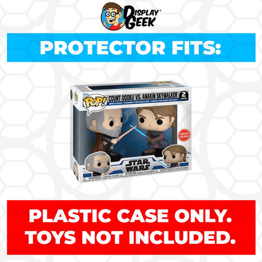 Pop Protector for 2 Pack Count Dooku vs Anakin Skywalker Funko Pop - PPG Pop Protector Guide Search Created by Display Geek