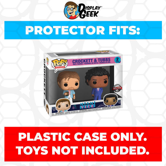 Pop Protector for 2 Pack Crockett & Tubbs BAM Funko Pop - PPG Pop Protector Guide Search Created by Display Geek