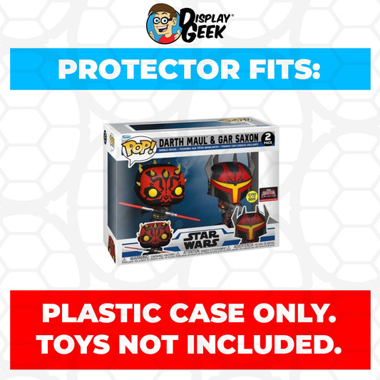 Pop Protector for 2 Pack Darth Maul & Gar Saxon Glow in the Dark Funko Pop - PPG Pop Protector Guide Search Created by Display Geek