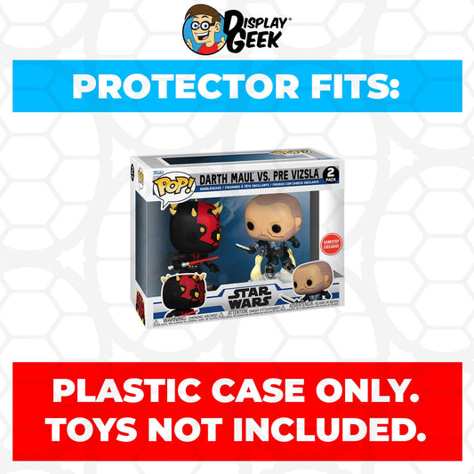 Pop Protector for 2 Pack Darth Maul vs Pre Vizsla Funko Pop - PPG Pop Protector Guide Search Created by Display Geek