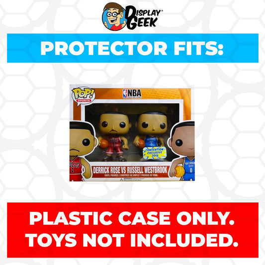 Pop Protector for 2 Pack Derrick Rose vs Russell Westbrook Funko Pop - PPG Pop Protector Guide Search Created by Display Geek