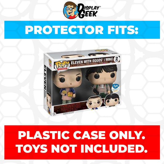 Pop Protector for 2 Pack Eleven with Eggos & Mike Funko Pop - PPG Pop Protector Guide Search Created by Display Geek