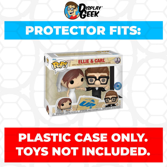Pop Protector for 2 Pack Ellie & Carl Wedding Day Funko Pop - PPG Pop Protector Guide Search Created by Display Geek