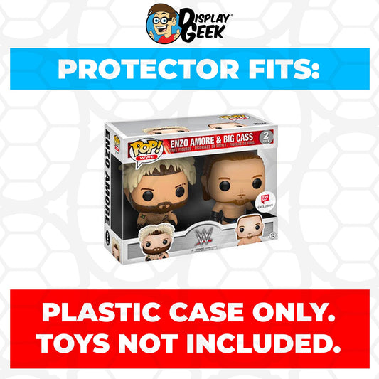 Pop Protector for 2 Pack Enzo Amore & Big Cass Funko Pop - PPG Pop Protector Guide Search Created by Display Geek