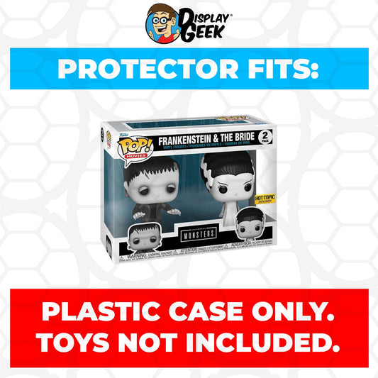 Pop Protector for 2 Pack Frankenstein & The Bride Funko Pop - PPG Pop Protector Guide Search Created by Display Geek