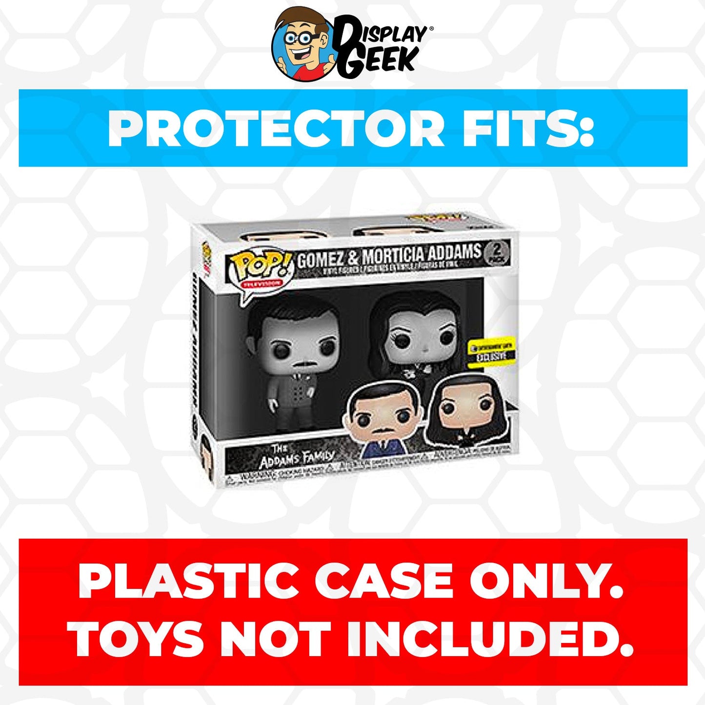 Pop Protector for 2 Pack Gomez & Morticia Addams Black & White Funko Pop - PPG Pop Protector Guide Search Created by Display Geek