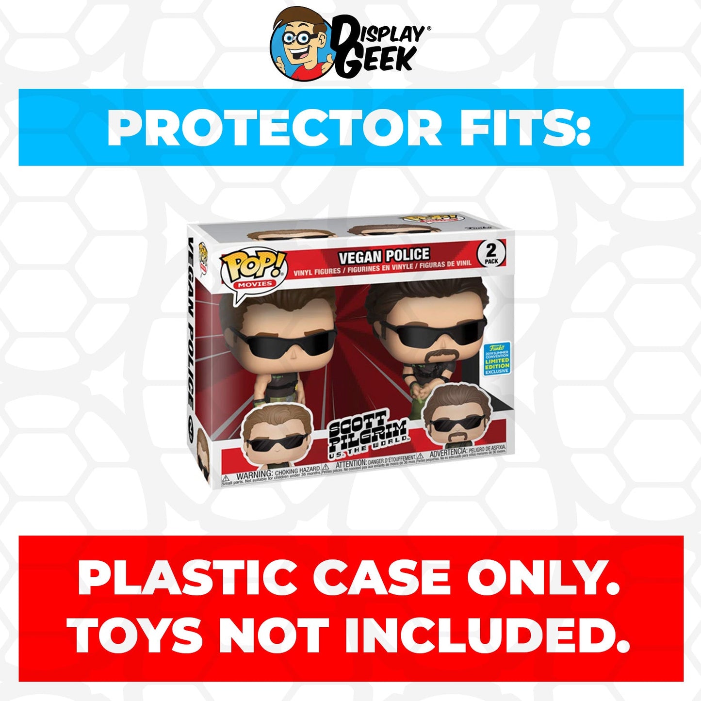 Pop Protector for 2 Pack Vegan Police SDCC Funko Pop - PPG Pop Protector Guide Search Created by Display Geek