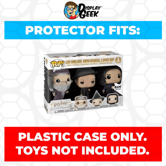 Pop Protector for 3 Pack Albus Dumbledore, Minerva McGonagall & Snape Funko Pop - PPG Pop Protector Guide Search Created by Display Geek