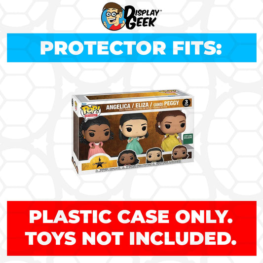 Pop Protector for 3 Pack Hamilton Angelica, Eliza & Peggy Funko Pop - PPG Pop Protector Guide Search Created by Display Geek