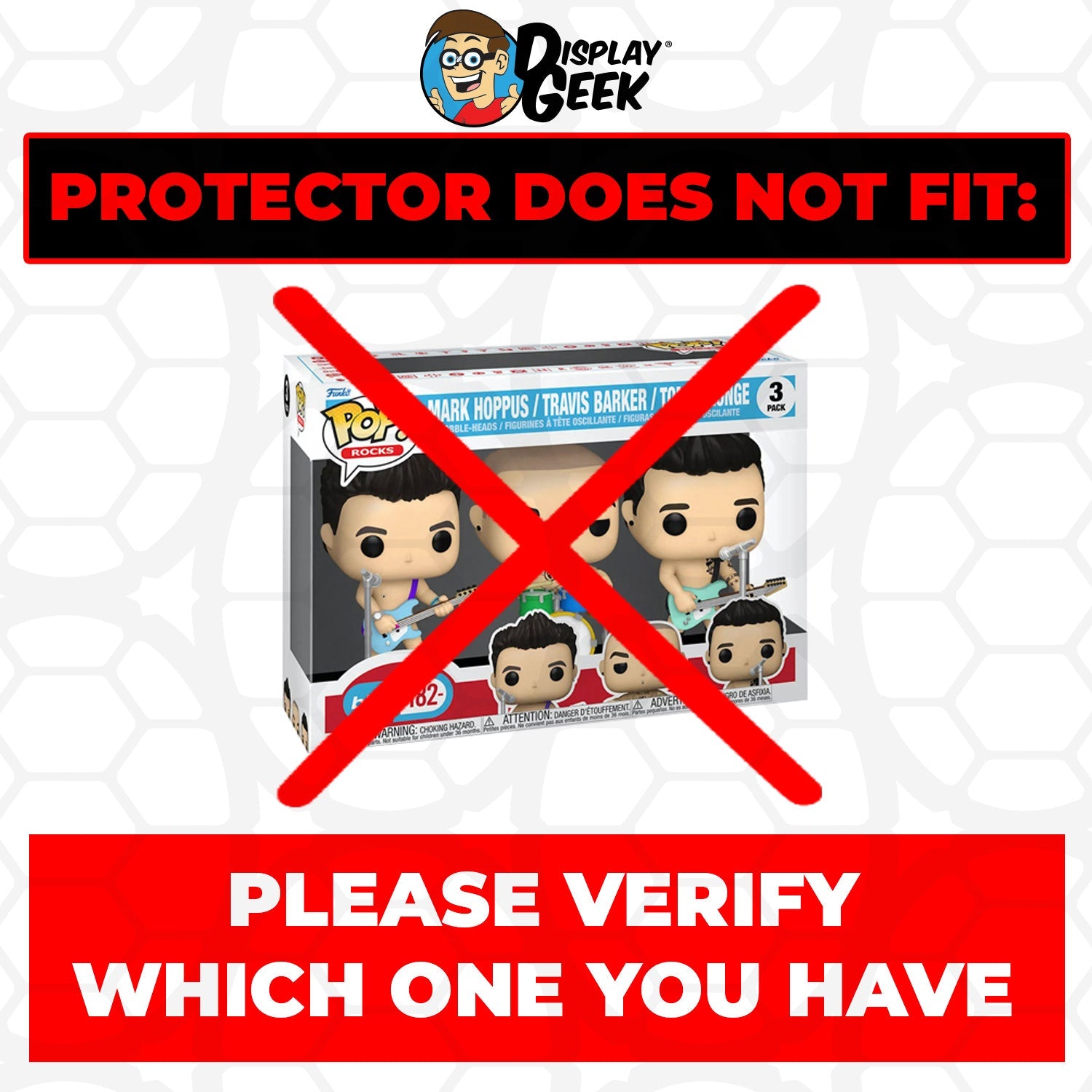 Pop Protector for 3 Pack Blink 182 Mark, Travis & Tom Running Naked Funko - PPG Pop Protector Guide Search Created by Display Geek