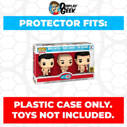 Pop Protector for 3 Pack Blink 182 Mark, Travis & Tom Running Naked Funko - PPG Pop Protector Guide Search Created by Display Geek