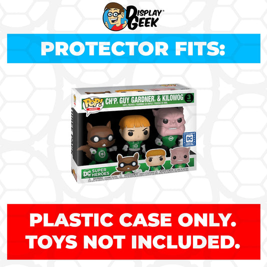 Pop Protector for 3 Pack Ch'p, Guy Gardner & Kilowog Funko Pop - PPG Pop Protector Guide Search Created by Display Geek