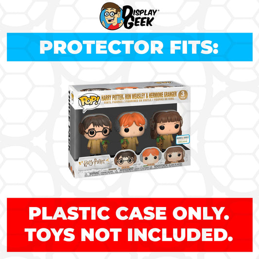 Pop Protector for 3 Pack Harry Potter, Ron & Hermione Herbology Funko Pop - PPG Pop Protector Guide Search Created by Display Geek