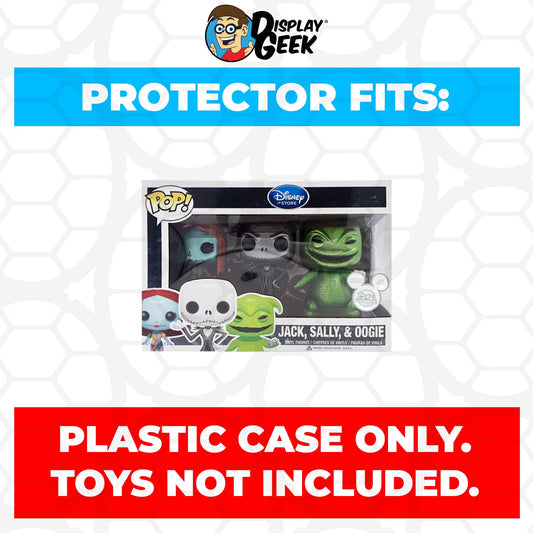Pop Protector for 3 Pack Jack, Sally & Oogie Metallic D23 Expo Funko Pop - PPG Pop Protector Guide Search Created by Display Geek