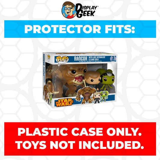 Pop Protector for 3 Pack Rancor with Luke Skywalker & Slave Oola Funko Pop - PPG Pop Protector Guide Search Created by Display Geek