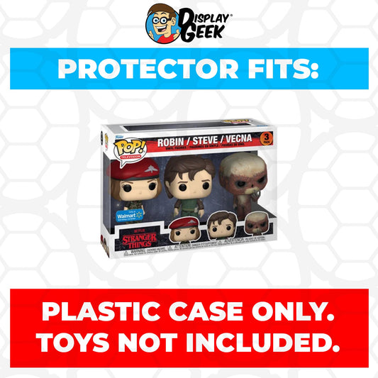 Pop Protector for 3 Pack Stranger Things Robin, Steve & Vecna Funko Pop - PPG Pop Protector Guide Search Created by Display Geek