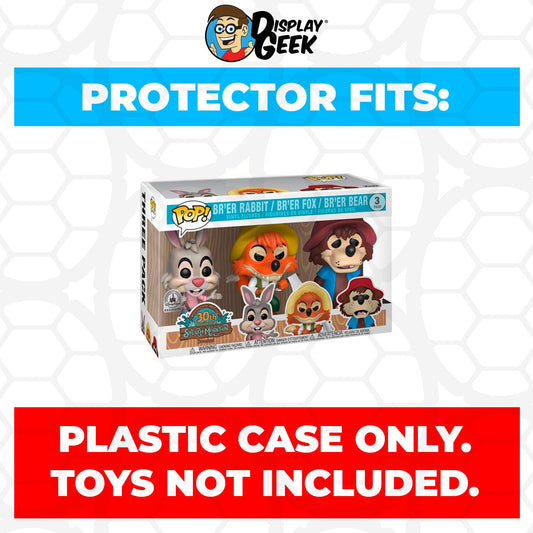 Pop Protector for 3 Pack Br'er Rabbit, Br'er Fox & Br'er Bear Funko Pop - PPG Pop Protector Guide Search Created by Display Geek