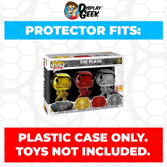 Pop Protector for 3 Pack The Flash Chrome SDCC Funko Pop - PPG Pop Protector Guide Search Created by Display Geek