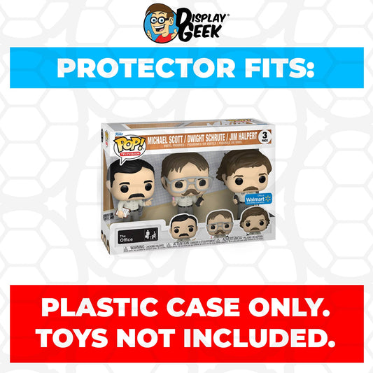 Pop Protector for 3 Pack The Office Utica Prank Michael Scott, Dwight Schrute & Jim Halpert Funko Pop - PPG Pop Protector Guide Search Created by Display Geek