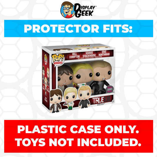 Pop Protector for 3 Pack Bill Compton, Sookie Stackhouse & Eric Northman Funko - PPG Pop Protector Guide Search Created by Display Geek