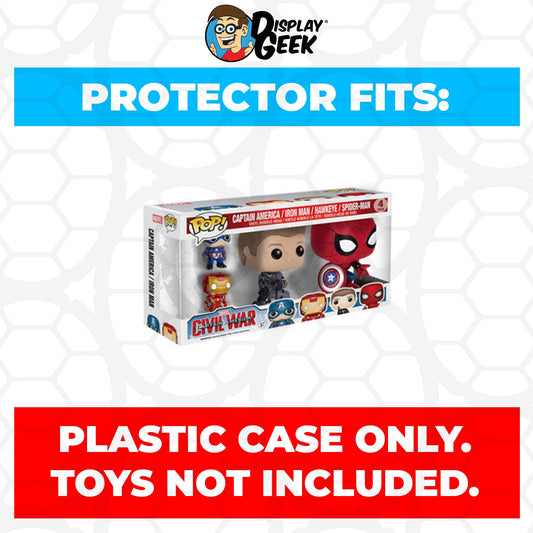 Pop Protector for 4 Pack Civil War Funko Pop - PPG Pop Protector Guide Search Created by Display Geek