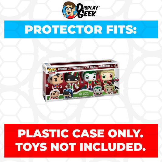 Pop Protector for 4 Pack DC Holiday Funko Pop - PPG Pop Protector Guide Search Created by Display Geek