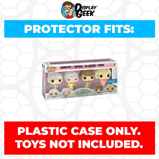 Pop Protector for 4 Pack Golden Girls Dorothy, Sophia, Blanche & Rose Funko Pop - PPG Pop Protector Guide Search Created by Display Geek