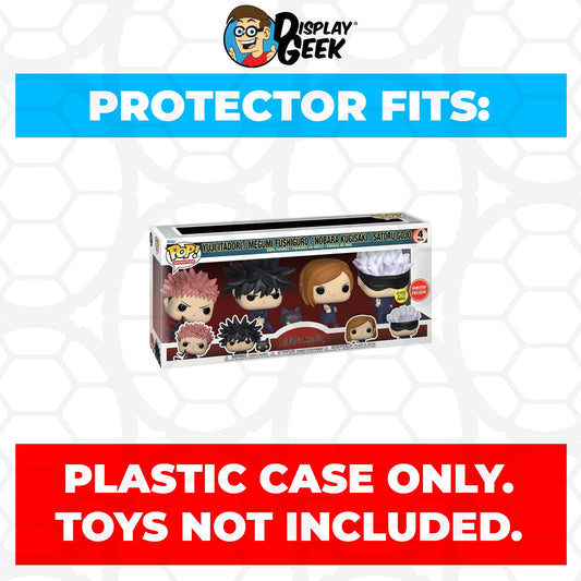 Pop Protector for 4 Pack Jujutsu Kaisen Glow Funko Pop - PPG Pop Protector Guide Search Created by Display Geek
